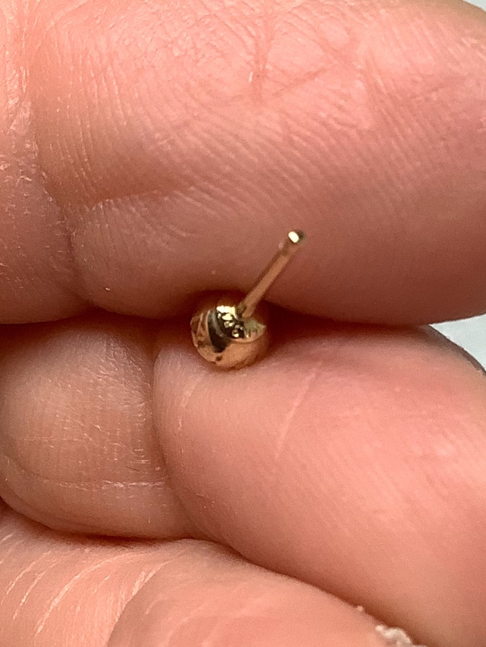 14k yellow gold Ball Stud Earrings - Classic Women's Jewelry - Picture 6 of 6